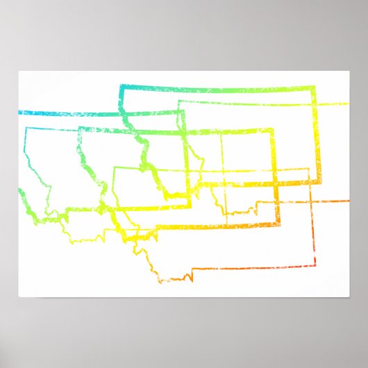 Poster flou de refroidissement montana (Devant)