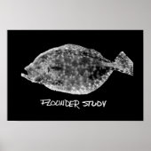 Poster Flounder Study print "TRÈS POPULAIRE" (Devant)