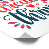 Poster Flourish Dream Thrive Motivational (Coin)