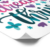 Poster Flourish Dream Thrive Motivational  (Coin)