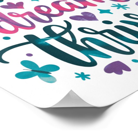 Poster Flourish Dream Thrive Motivational  (Coin)