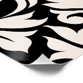 Poster Flourissant Damask Art I Cream sur Black (Coin)