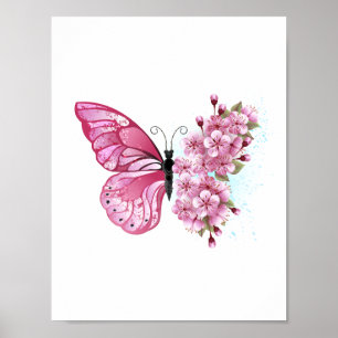 Poster Flower Butterfly