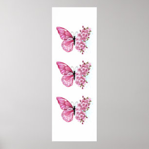 Poster Flower Butterfly