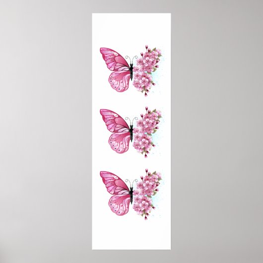 Poster Flower Butterfly (Devant)