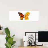 Poster Flower Butterfly with Yellow California Poppy (Bureau à domicile)