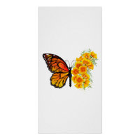 Flower Butterfly with Yellow California Poppy