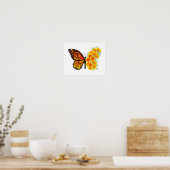 Poster Flower Butterfly with Yellow California Poppy (Cuisine)