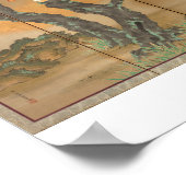 Poster "Flower Cherry and Autumn Maples with Poem Slip (Coin)