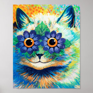 Poster Flower Eyes Chat, Louis Wain