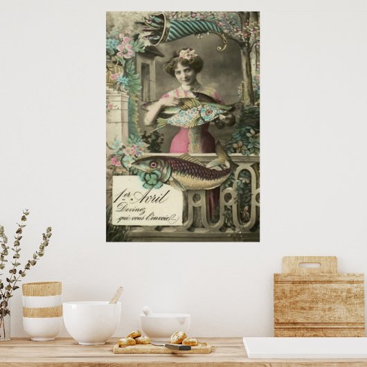 Poster Flower Fish Cornucopia Poisson d'avril (Cuisine)