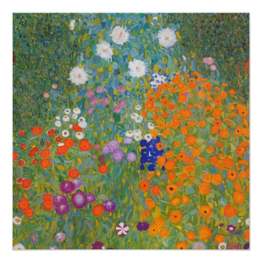 Poster Flower Garden by Gustav Klimt (Devant)
