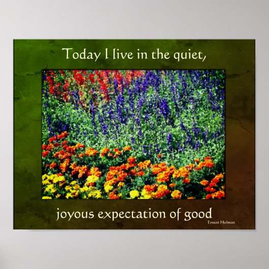 Poster Flower Garden Goodness Citation inspirante (Devant)