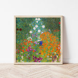 Poster Flower Garden | Gustav Klimt<br><div class="desc">Flower Garden (1905-1907) by Austrian artist Gustav Klimt. Original fine art painting is oil on canvas featuring a bright abstract landscape of colorful flowers. 

Use the design tools to add custom text or personalize the image.</div>