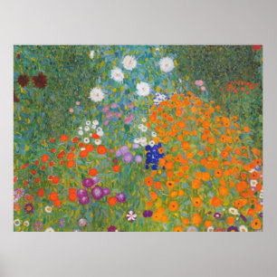 Poster flower+garden+klimt+gustav+cotage