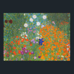 Poster flower garden klimt gustav cotage<br><div class="desc">A classic artwork by Gustav Klimt,  Cottage Garden,  Bauergarten,  1907,  is a close up of a flower garden,  a colorl floral painting.</div>