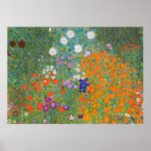 Poster flower+garden+klimt+gustav+cotage