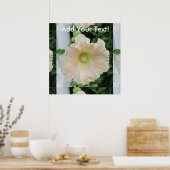 Poster Flower Hollyhock (Cuisine)