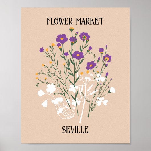 Poster Flower Market Editable Seville (Devant)