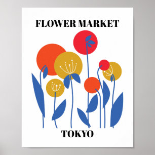 Poster Flower Market Editable Tokyo