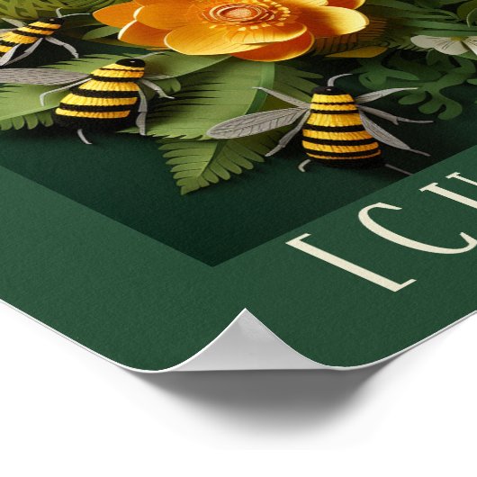 Poster Flower Market Series - Vert (Coin)