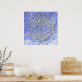 Poster Flower OF Life 2 - timbre argent (Cuisine)