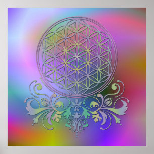 Poster Flower of Life / Blume des Lebens - Ornements II