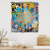 Poster Flower Of Life Décollage (Cuisine)