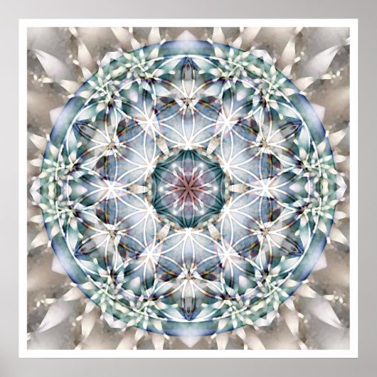 Poster Flower of Life Mandala 1 (Devant)
