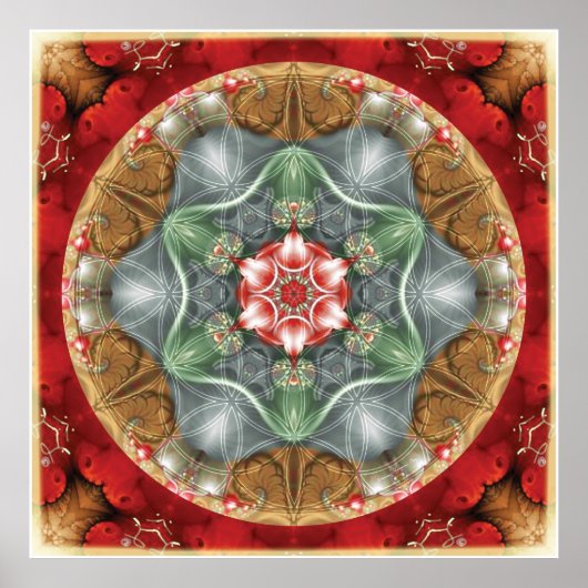 Poster Flower of Life Mandala 2 (Devant)
