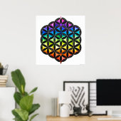 Poster Flower of Life par Megaflora Design (Bureau à domicile)