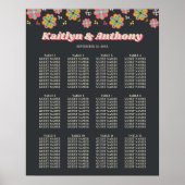 Poster Flower Power 70's Retro Super Mariage siège (Devant)