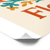 Poster Flower Power Otomi Folk Art  (Coin)