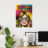 Poster Flower Power V12 (Bureau à domicile)