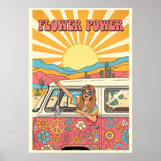 Poster Flower Power V14 (Devant)