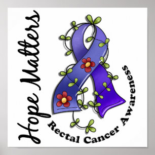 Poster Flower Ribbon 4 Hope Matters Rectal Cancer