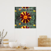 Poster Flower rouge jaune (Cuisine)