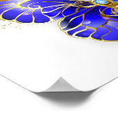 Poster Flower Sapphire Butterfly (Coin)