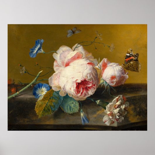 Poster Flower Still Life, Jan van Huysum (Devant)