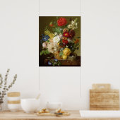 Poster Flower Still Life on a marble ledge, 1800-01 (Cuisine)