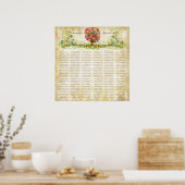 Poster Flower Tree Print  Quaker Wedding Certificate (Cuisine)