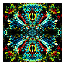 Flower X v2 - coloré motif pareidolia