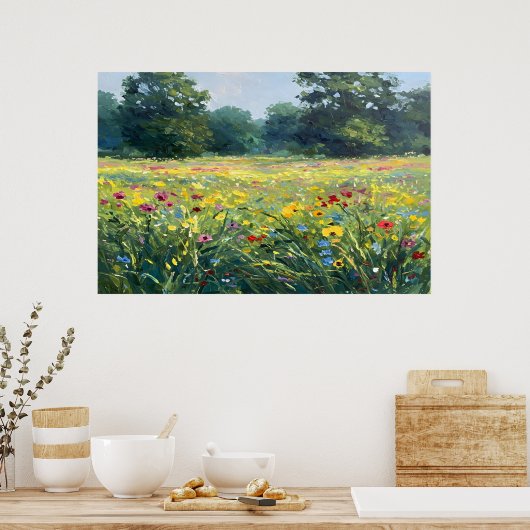 Poster Flowered field (Cuisine)