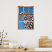 Poster Flowering Cherry Tree View from a Window (Cuisine)