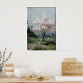 Poster Flowering Trees Print, Antique Spring Field (Cuisine)