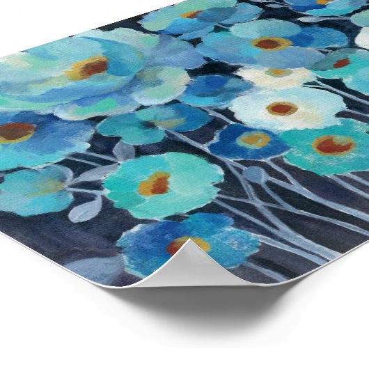 Poster Flowers d'Indigo (Coin)