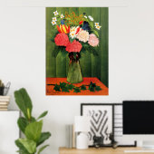 Poster Flowers in a Vase by Henry Rousseau (Bureau à domicile)