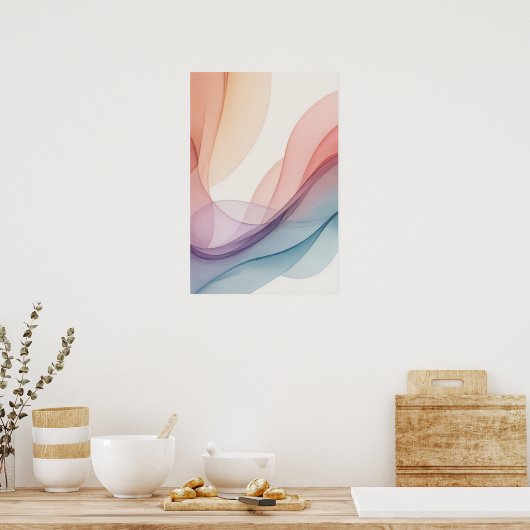 Poster Flowing Pastels (Cuisine)