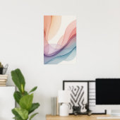 Poster Flowing Pastels (Bureau à domicile)