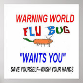 Poster Flu Bug Warning (Devant)